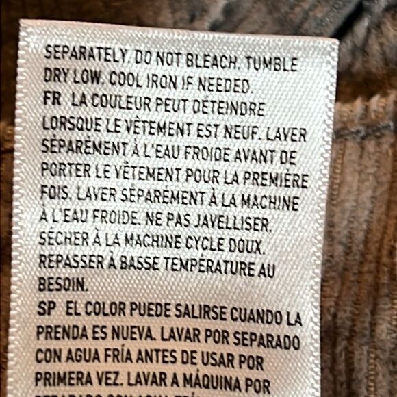 American Eagle corduroy pants light gray 6 regular Classic Skinny - Picture 13 of 13